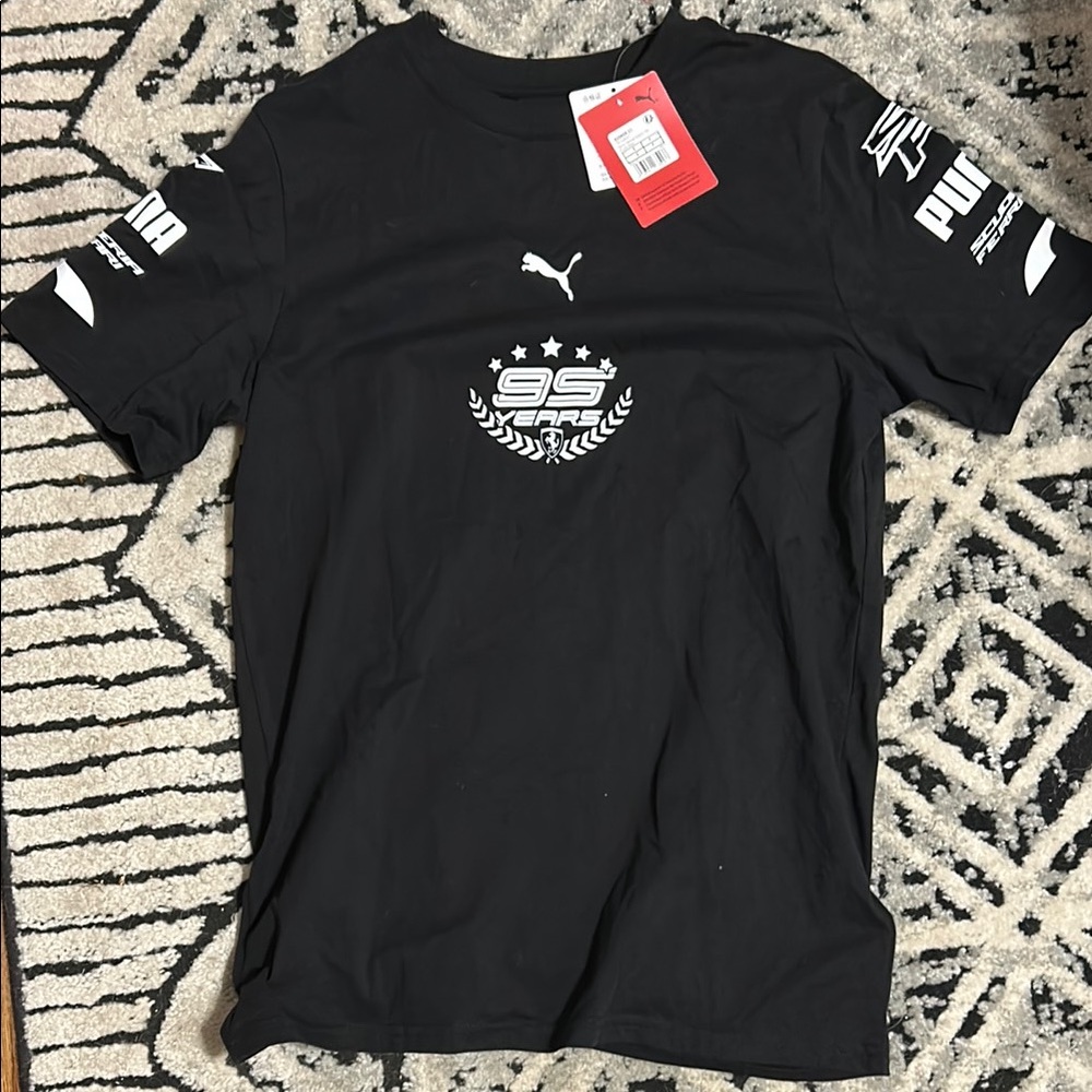 Puma Men's Black and White F1 Tee